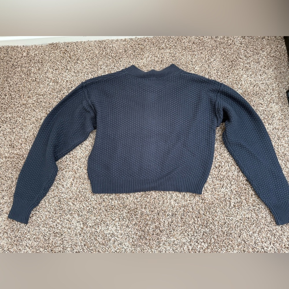 Free People Navy Button-Up Cardigan - Picture 2 of 3